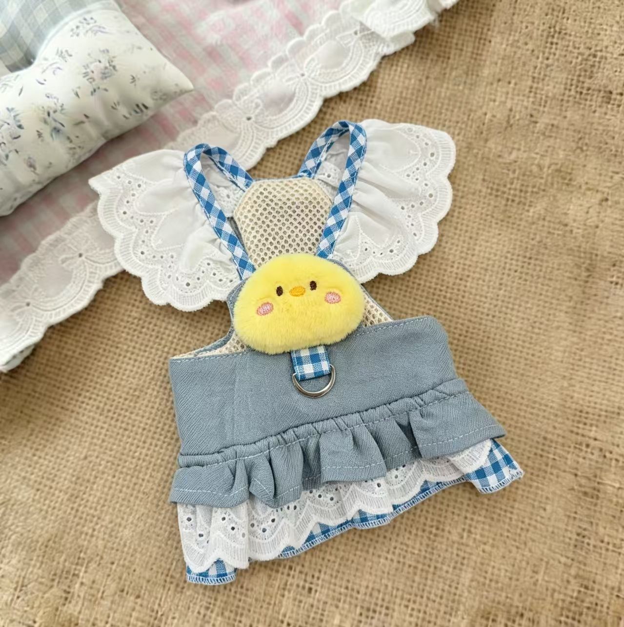 D Ring Strap - Vestido dulce para mascotas con tirantes,