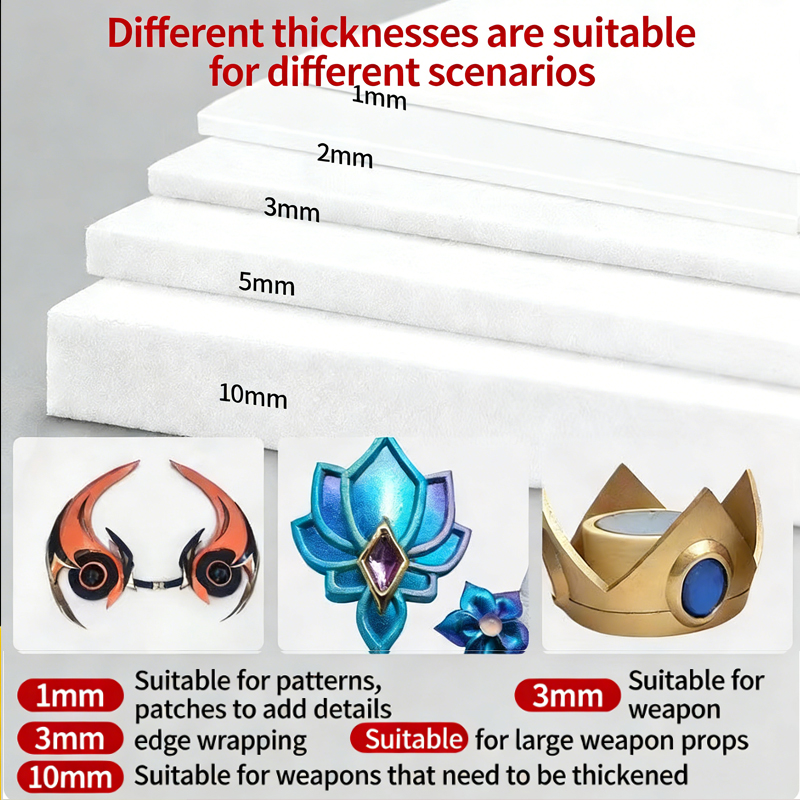 Cosplay Prop Foam Board - Lámina de espuma EVA para manualidades,
